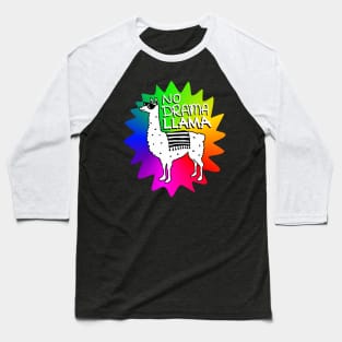 No drama llama Rainbow Baseball T-Shirt